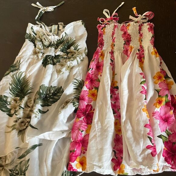 2 Vintage Girls Rayon Hawaiian Dresses Sunny and Paradise Made in the USA - Picture 13 of 16